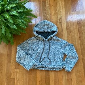 NWOT Sherpa Cropped Hoody- Size Small